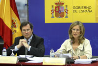 Mrius Rubiralta y Cristina Garmendia durante el Consejo de Universidades celebrado la semana pasada. (Foto: MICINN).