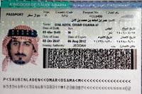 Conflicto. El pasaporte saud de Omar. Ha tenido problemas en muchos pases por su apellido.