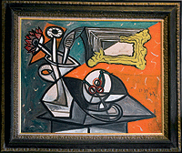 Bodegn con flores y frutero, 1943. leo sobre lienzo, 81 x 100 cm. Precio: 2.000.000.