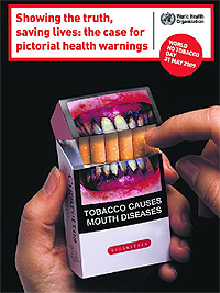 Pster de celebracin del Da Mundial sin Tabaco, dedicado a las advertencias visuales. | OMS