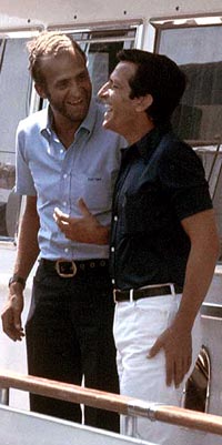 Los amigos, en agosto de 1977, en el yate Fortuna, en Palma.| Efe