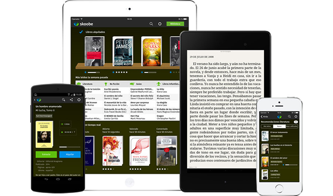 Skoobe es una librera digital con tarifa plana 
