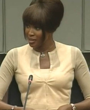 Naomi Campbell, durante el juicio.