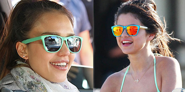 Jessica Alba y Selena Gomez con gafas de la firma.