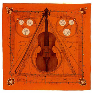 'La musique des Sphres', un pauelo de la coleccin otoal de Herms.